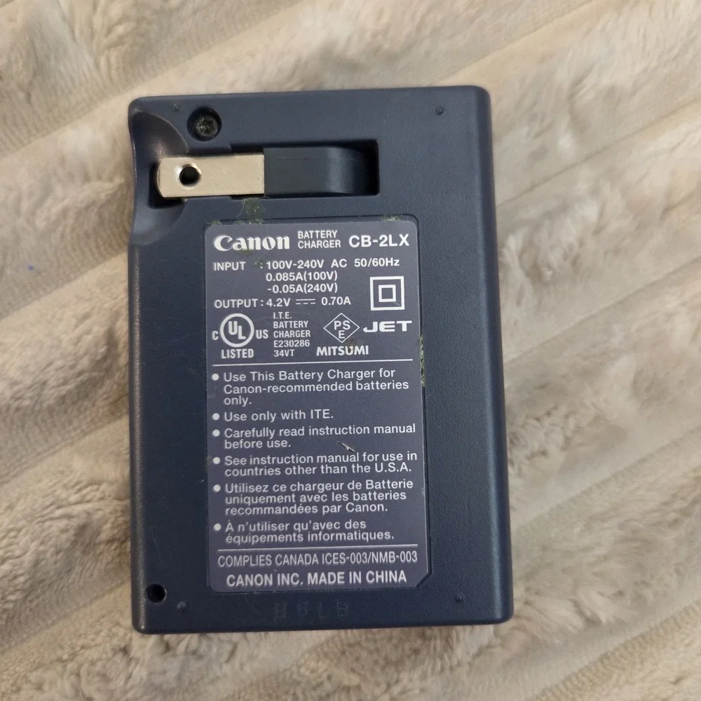 Genuine Canon CB-2LX Battery Charger for NB-5L Digital Camera PowerShot
